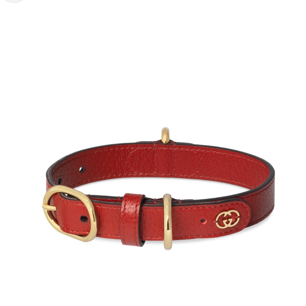 Gucci red dog collar NEVER USED size small